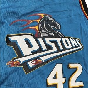 Vintage Detroit Pistons Jersey Adult Large Jerry Stackhouse #42 Champion 90s